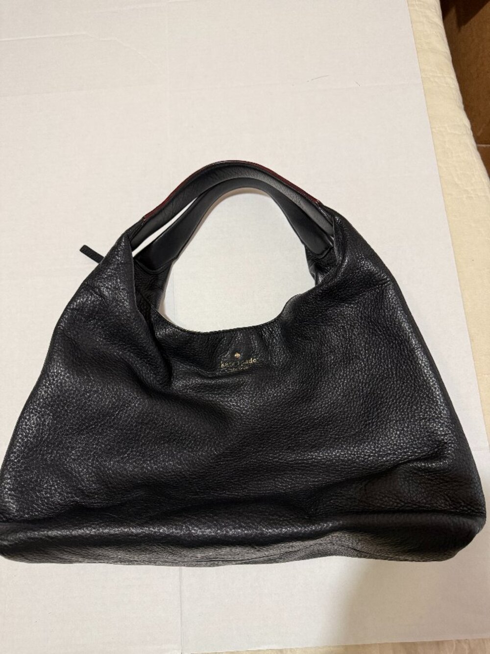 Kate Spade Black Pebbled Leather Hobo Bag - Picture 1 of 11